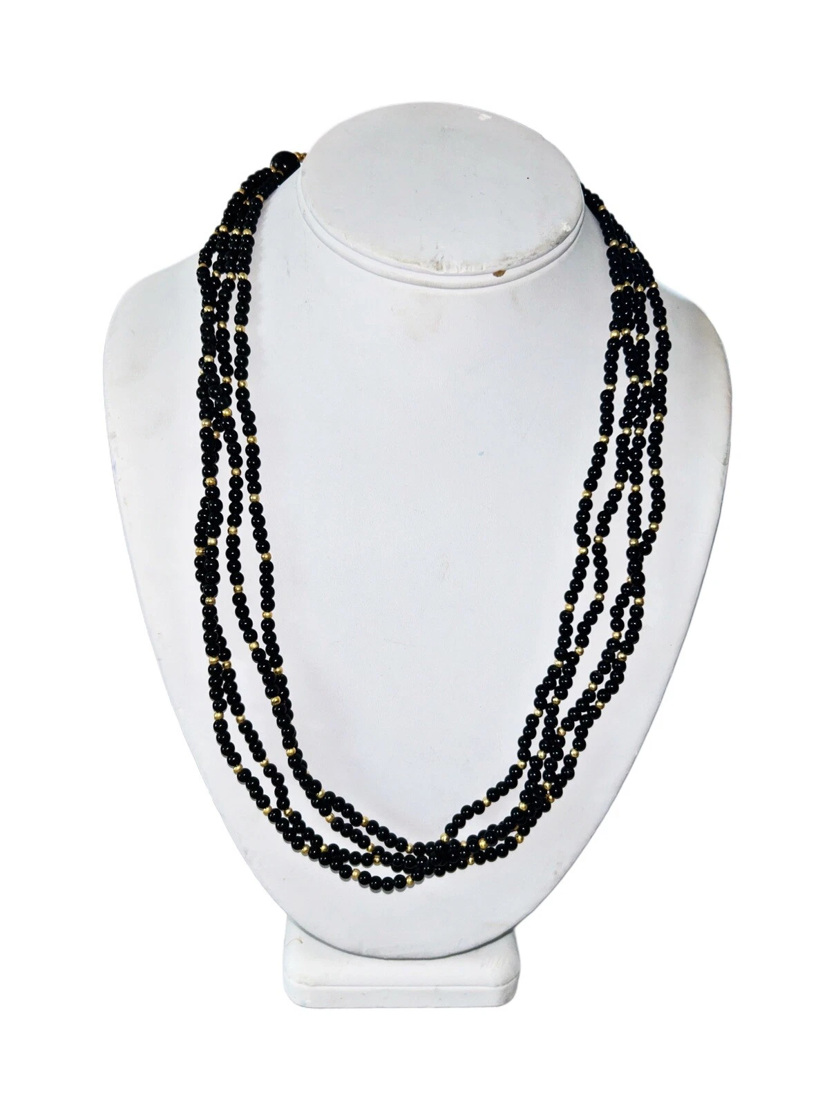 VETEMENTS Collana moda vintage multifilo nero e oro