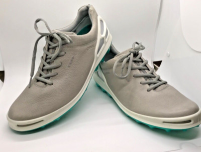 ECCO Ladies LEATHER SIZE 10 CAGE PRO GORE-TEX Spikeless GOLF SHOES WILD DOVE