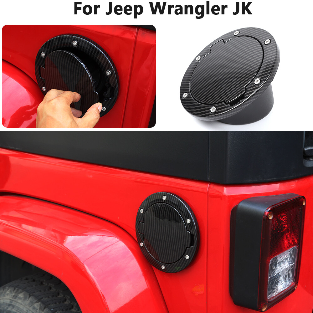 Middrivr American Flag Car Fuel Filler Door Gas Tank Cap, Heavy Duty Vehicle Fuel Filler Tank Door Cover, Car Tank Cap Automotive Exterior Accessories Compatible with Jeep Wrangler JK 2/4 Door, Fuel