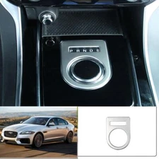 For Jaguar XF 2016-2020 Silver Steel Center Console Gear Shift Frame Trim 1PCS