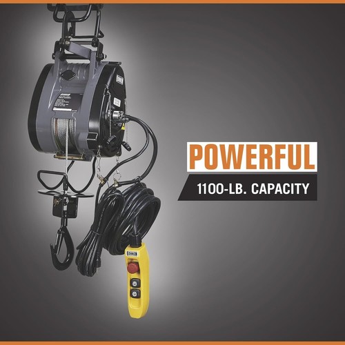 Bannon Compact Cable Hoist, 1100-Lb. Capacity, 95ft. Lift, Electric - 110 Volts, - Picture 2 of 9