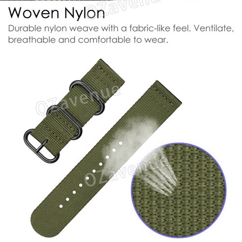 For Garmin Fenix 7X/6/6X Pro/5/5X Plus Quick Fit Military Nylon Watch Band Strap - Picture 5 of 16
