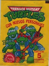 Argentina 1992 Aladino S.A. Teenage Mutant Turtles Sticker Pack 