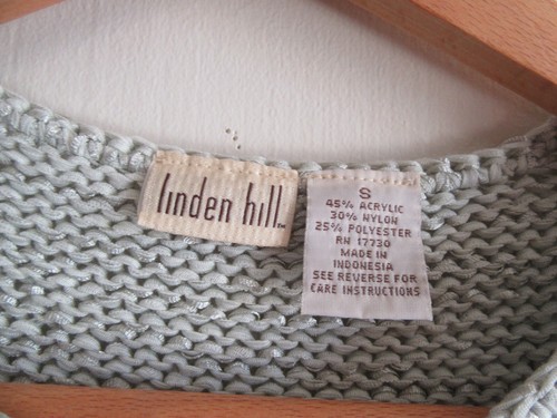 Linden Hill Sage Green Sleeveless Sweater Vest Top Knit Cottage Core Shirt, S - 第 5/8 張圖片