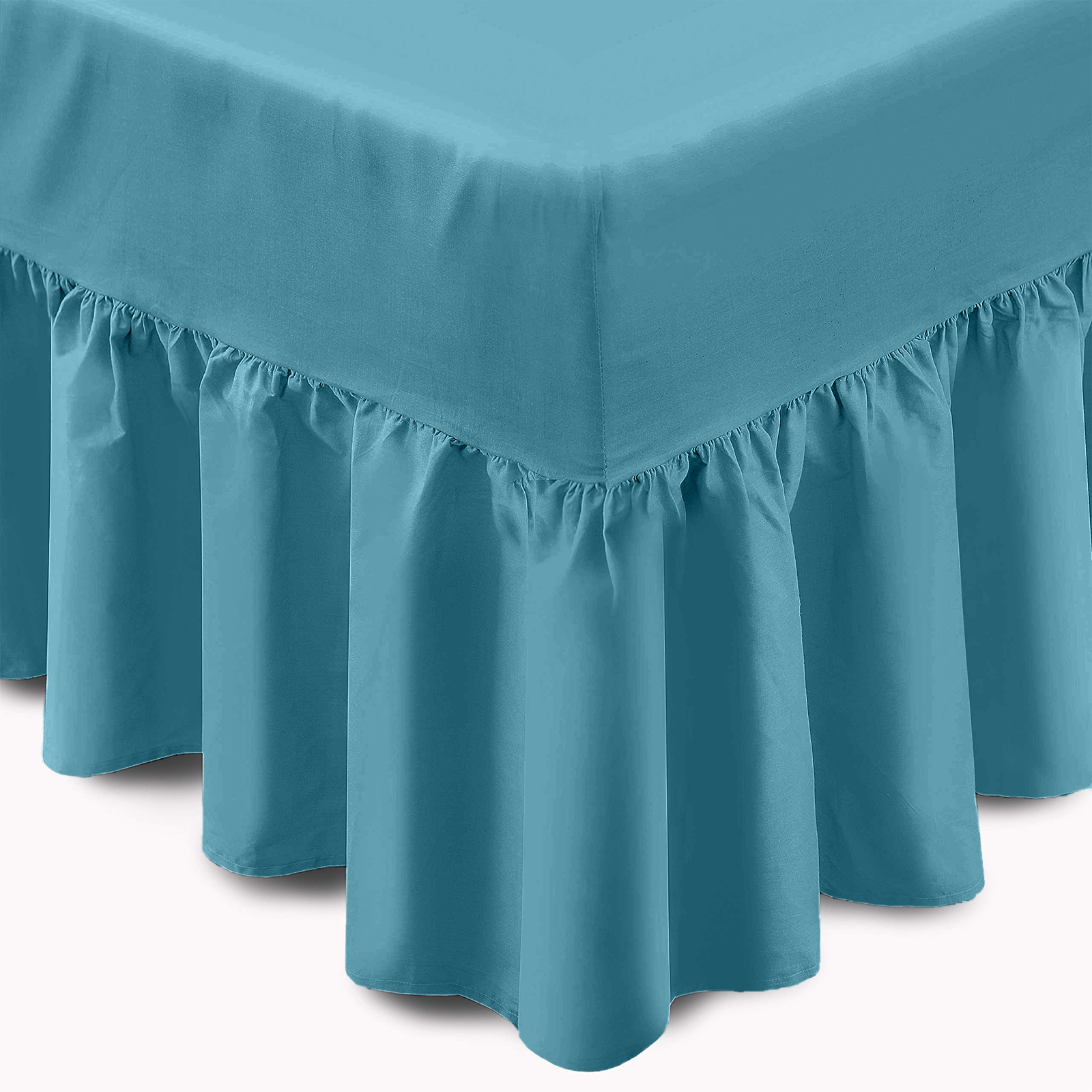 New 100 Egyptian Cotton Valance Sheet Deep Fitted Bed Sheets Single Double King eBay