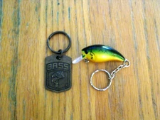 Fishing Key Chains B.A.S.S. and Crankbait