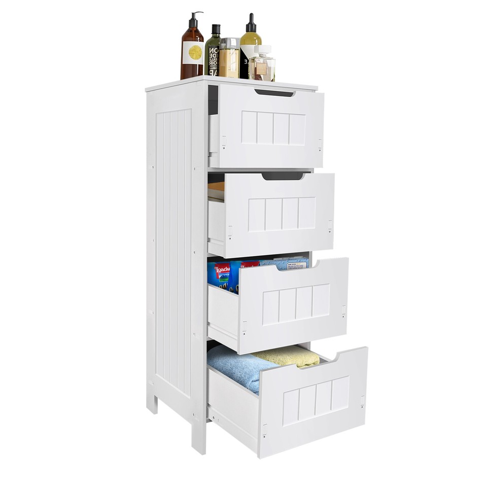 Bathroom Storage Unit with 4 Drawer Freestanding Storage