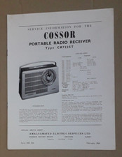 Cossor CR7225T Portable Transistor Radio Service Information