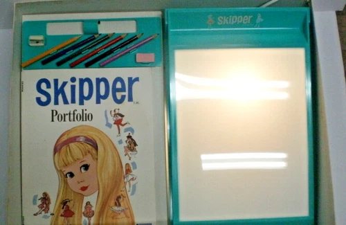 1964 Barbie's Little Sister Skipper Electric Drawing Set, Original Box, Complete