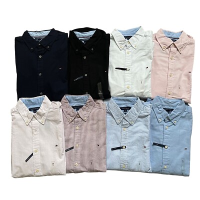 NWT Tommy Hilfiger Men's Custom Fit Essential Stretch Oxford Button Down Shirt