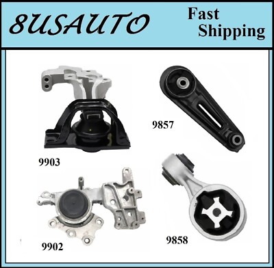 4PCS MOTOR & TRANS MOUNT FIT 2017-2019 RENAULT KOLEOS 2.5L - AUTO TRANS