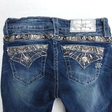 Miss Me Womens Standard Boot Embellished Jeans Size 26 ME301BBX