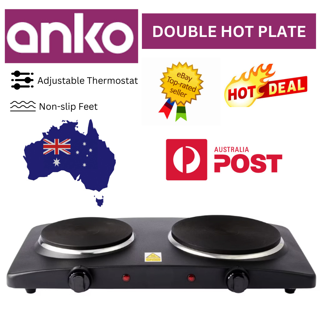 Electric Hot Plate Cooktop Portable Twin Cooking Stove Cooker Dual Double Plates