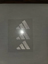 3 REFLECTIVE ADIDAS Logo Iron On Decal / FREE SHIPPING in the US DIY