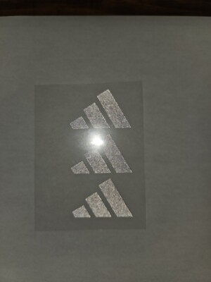 3 REFLECTIVE ADIDAS Logo Iron On Decal / FREE SHIPPING in the US DIY