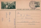 Switzerland 1951 Frutigen 10c postal card Grindelwald-London NW7 written VGC