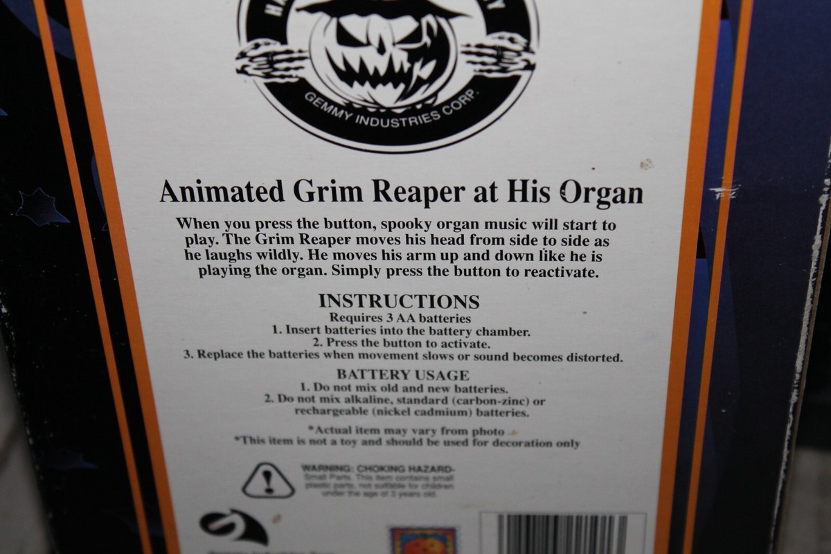 クリアファイル Vintage Gemmy Industries Grim Reaper VTG Gemmy Industries Halloween Animated W/Sound Grim Reaper