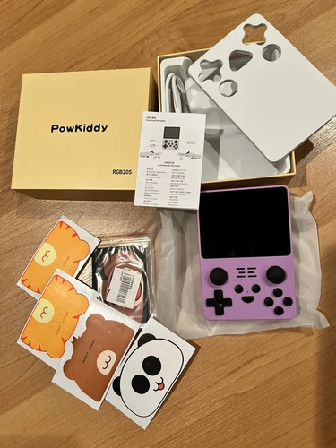 Powkiddy RGB20S 128GB + 16GB Handheld Retro Game Console, Pink