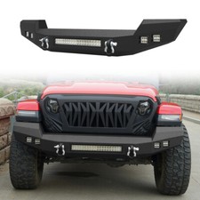 Fit Jeep Wrangler Jl Gladiator Jt 2018-2025 Full Width Steel Front Bumper Bar Fit Jeep Wrangler Jl Gladiator Jt 2018-2025 Full Width Steel Front Bumper Bar