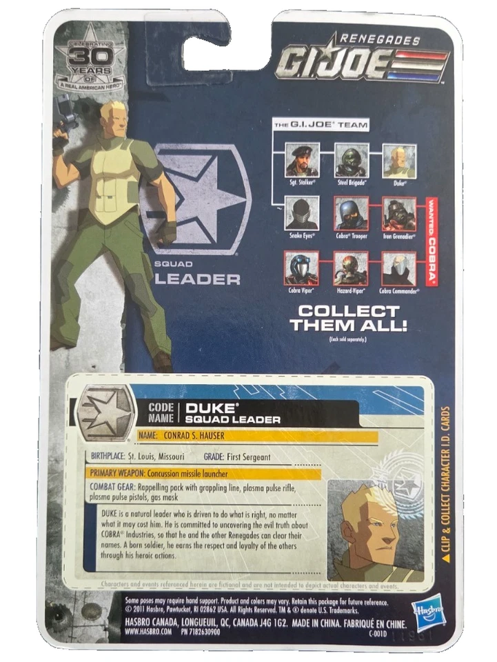 G.I. Joe Renegades Duke action figure - 30th anniversary 3.75" - Image 2 of 2