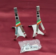 ALE-INOX Alloy Pedal Clip Set Italy Medium w/Hardware NOS NIB