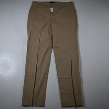 NEW Talbots 10 Khaki Chatham Slim Ankle Side Zip Womens Pants