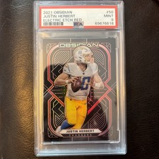 2021 Panini Obsidian - Justin Herbert #50 Electric Etch Red /10