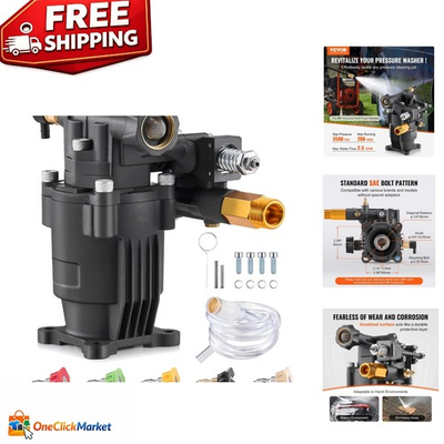 #ad Efficient 3500 PSI Pressure Washer Pump with 5 Nozzles Maintenance Free Design $234.99