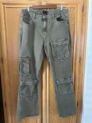 EPTM Jeans Men's Size XL Brown Bootcut Legs Button Mid Rise
