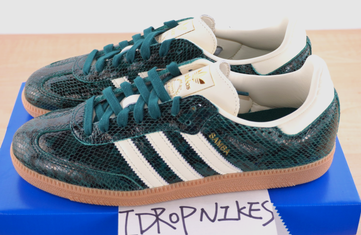 靴 Samba OG adidas Originals 24.5 adidas Originals Samba OG WMNS Faux Snakeskin Collegiate Green