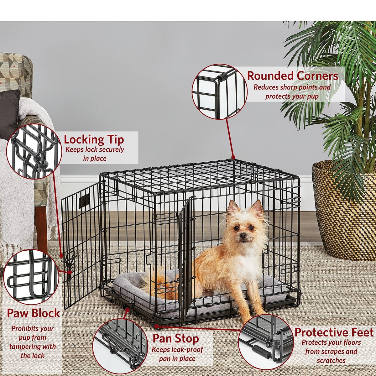 【未開封】ゲベ　dog　2体セット Midwest Container Life Stages Double Door Folding Crate 24x18x21