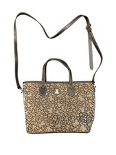 Bolso de Mano TOUS Kaos Marrón Monograma Bandolera de Hombro Cartera Excelente Estado