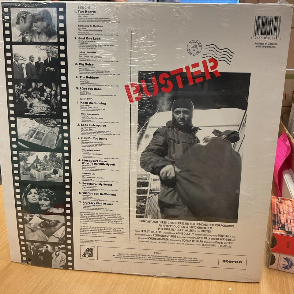 BUSTER Soundtrack LP 1988 ATLANTIC 81905 Phil Collins HYPE AD DJ PROMO - Image 2 of 2