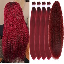 Burgundy Boho Braiding Hair Pre stretched for Boho Braids Pre stretched Boho ...