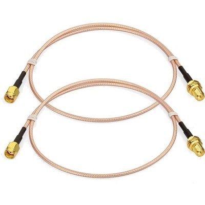 RP-SMA Kabel, WiFi Antennenverlängerung, RG316, 60 cm, Pack of 2, für Router