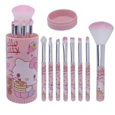 Cute Makeup Brush Set, 8 Pcs Pink Brushes and pink