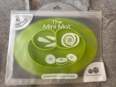EZPZ The Mini Mat Baby Placemat Food Bowl/Plate Silicone Suction Green BPA FREE