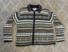 VTG Tiara International Cardigan Sweater Womens Full Zip Knit Large