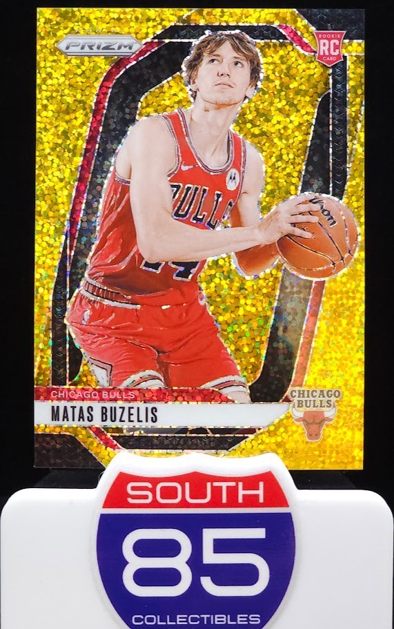 2024-25 Prizm Matas Buzelis #252 Rookie RC Gold Sparkle 24/24 (Bottom Corner)