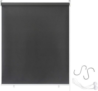 Außenrollo Balkon | 100x140 cm | Sonnenschutz | Anthrazit | Thermofunktion