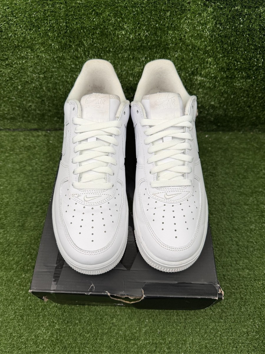 Size 9 - Nike Air Force 1 x Supreme Low Box Logo - White