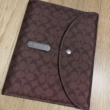 COACH Nylon Notebook Cover Brown