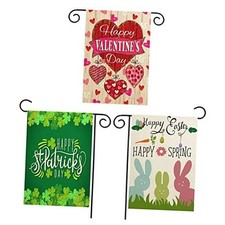 Valentine Day Garden Flag St Patricks Day Garden Flag Easter Garden Flags Multi