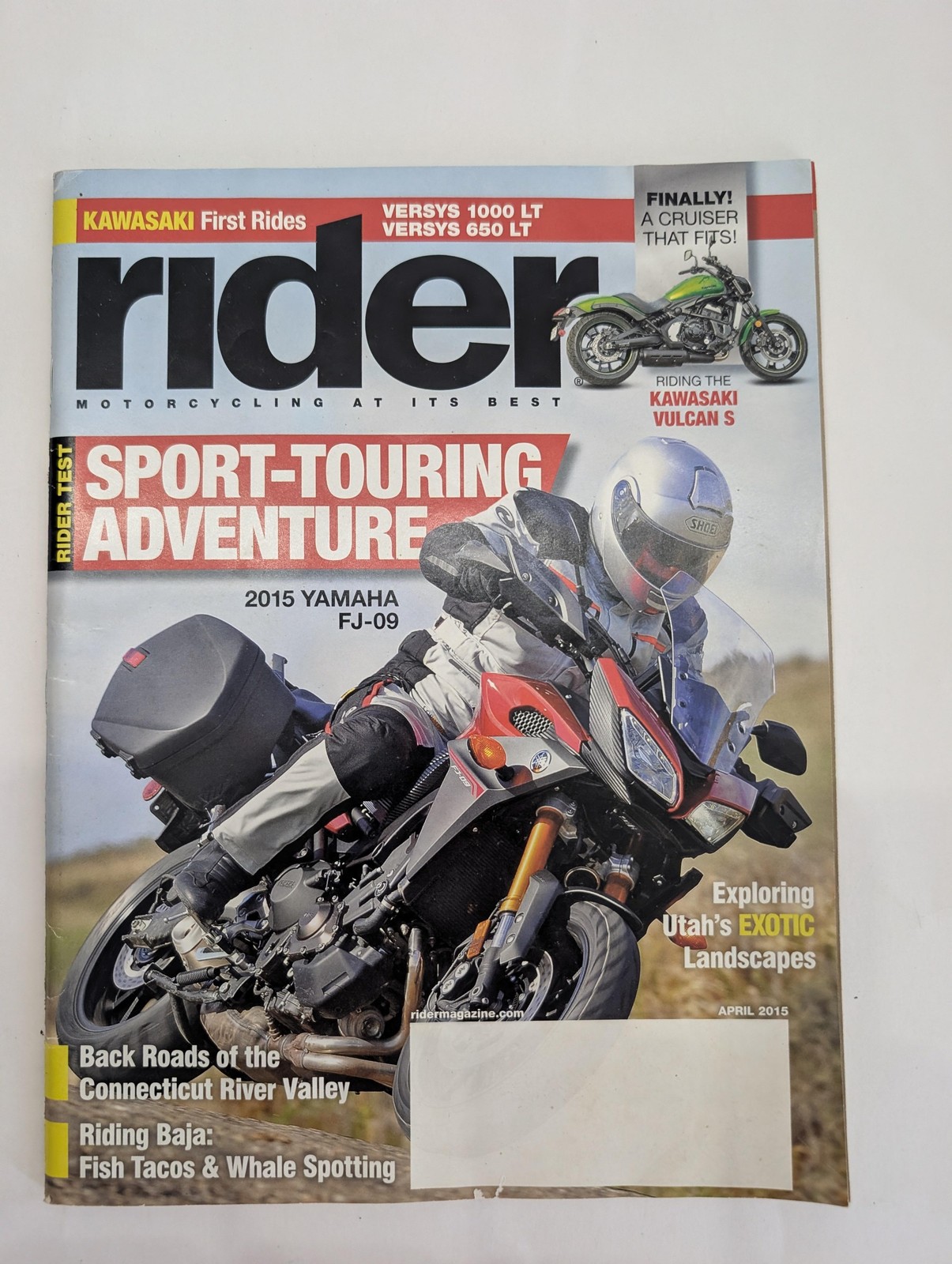 Rider Magazine April 2015 Sport Touring Adventure Yamaha FJ-09 Motorcycle