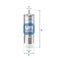 UFI Kraftstofffilter 31.508.00 FüR Alpina Bertone BMW