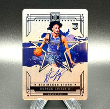 Dereck Lively II 2023-24 Panini Impeccable Stainless Stars Autograph Blue /75 RC