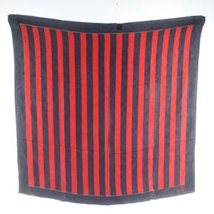 Fendi Scarf Large Size Zucca Pattern Stripe Logo Blue Red Women's Authentic thumbnail 8