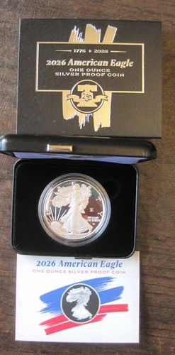 US Mint 2026 American Silver Eagle 1 Oz Silver Proof Liberty Bell Privy  In Hand