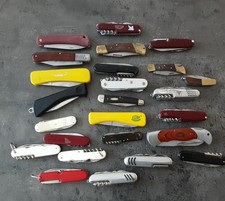 Konvolut Taschenmesser, 25 St&uuml;ck, Edelstahlklinge, Kunststoffgriff, Korkenzieher