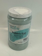 Amaco 36635N Teachers Palette Gloss Glaze - "Robin's Egg"  16 fl.oz. Sealed Top